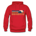 Mammoth, California Hoodie - Retro Mountain Mammoth Crewneck Hooded Sweatshirt - red