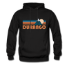 Durango, Colorado Hoodie - Retro Mountain Durango Crewneck Hooded Sweatshirt - black