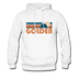 Golden, Colorado Hoodie - Retro Mountain Golden Crewneck Hooded Sweatshirt - white
