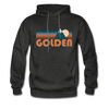 Golden, Colorado Hoodie - Retro Mountain Golden Crewneck Hooded Sweatshirt - charcoal gray