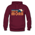 Moab, Utah Hoodie - Retro Mountain Moab Crewneck Hooded Sweatshirt - burgundy