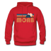 Moab, Utah Hoodie - Retro Mountain Moab Crewneck Hooded Sweatshirt - red