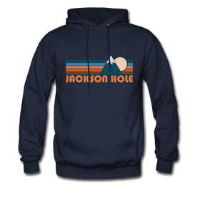 Jackson Hole, Wyoming Hoodie - Retro Mountain Jackson Hole Hooded Sweatshirt