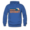 Ouray, Colorado Hoodie - Retro Mountain Ouray Crewneck Hooded Sweatshirt - royal blue