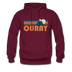 Ouray, Colorado Hoodie - Retro Mountain Ouray Crewneck Hooded Sweatshirt - burgundy