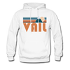Vail, Colorado Hoodie - Retro Mountain Vail Crewneck Hooded Sweatshirt - white