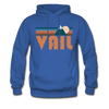 Vail, Colorado Hoodie - Retro Mountain Vail Crewneck Hooded Sweatshirt - royal blue