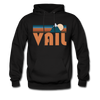 Vail, Colorado Hoodie - Retro Mountain Vail Crewneck Hooded Sweatshirt - black