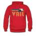 Vail, Colorado Hoodie - Retro Mountain Vail Crewneck Hooded Sweatshirt - red