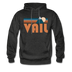 Vail, Colorado Hoodie - Retro Mountain Vail Crewneck Hooded Sweatshirt - charcoal gray