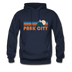 Park City, Utah Hoodie - Retro Mountain Park City Crewneck Hooded Sweatshirt - navy