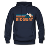 Ridgway, Colorado Hoodie - Retro Mountain Ridgway Crewneck Hooded Sweatshirt - navy