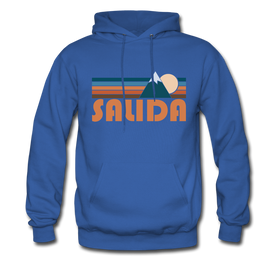 Salida, Colorado Hoodie - Retro Mountain Salida Crewneck Hooded Sweatshirt - royal blue
