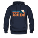 Salida, Colorado Hoodie - Retro Mountain Salida Crewneck Hooded Sweatshirt - navy