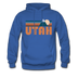 Utah Hoodie - Retro Mountain Utah Crewneck Hooded Sweatshirt - royal blue