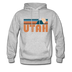 Utah Hoodie - Retro Mountain Utah Crewneck Hooded Sweatshirt - heather gray
