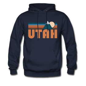 Utah Hoodie - Retro Mountain Utah Hooded Sweatshirt