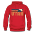 Utah Hoodie - Retro Mountain Utah Crewneck Hooded Sweatshirt - red