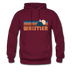 Whistler, Canada Hoodie - Retro Mountain Whistler Crewneck Hooded Sweatshirt - burgundy