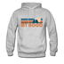 Mount Hood, Oregon Hoodie - Retro Mountain Mount Hood Crewneck Hooded Sweatshirt - heather gray
