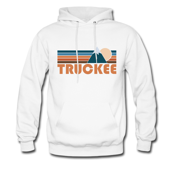 Truckee, California Hoodie - Retro Mountain Truckee Crewneck Hooded Sweatshirt - white