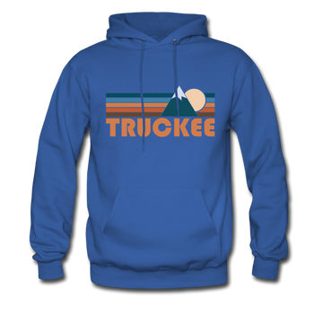 Truckee, California Hoodie - Retro Mountain Truckee Crewneck Hooded Sweatshirt - royal blue
