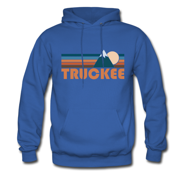 Truckee, California Hoodie - Retro Mountain Truckee Crewneck Hooded Sweatshirt - royal blue