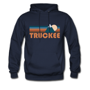 Truckee, California Hoodie - Retro Mountain Truckee Crewneck Hooded Sweatshirt - navy