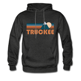Truckee, California Hoodie - Retro Mountain Truckee Crewneck Hooded Sweatshirt - charcoal gray