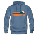 Truckee, California Hoodie - Retro Mountain Truckee Crewneck Hooded Sweatshirt - denim blue