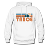 Tahoe, California Hoodie - Retro Mountain Tahoe Crewneck Hooded Sweatshirt - white