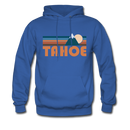 Tahoe, California Hoodie - Retro Mountain Tahoe Crewneck Hooded Sweatshirt - royal blue
