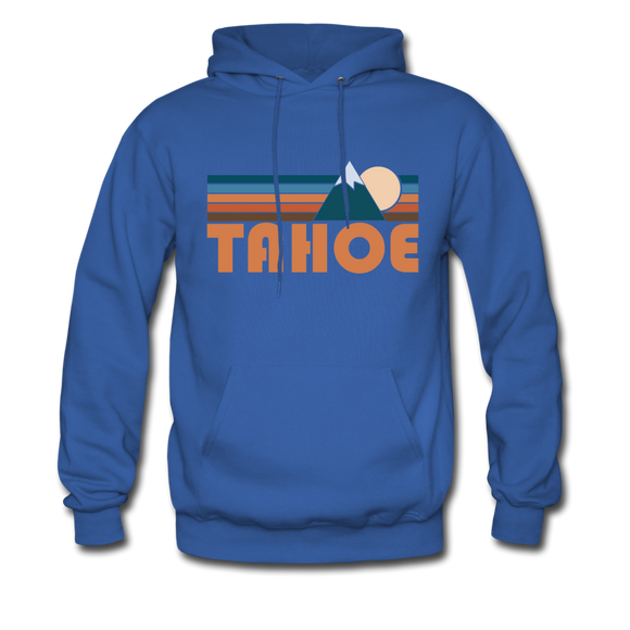 Tahoe, California Hoodie - Retro Mountain Tahoe Crewneck Hooded Sweatshirt - royal blue