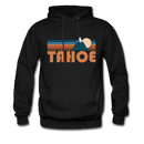 Tahoe, California Hoodie - Retro Mountain Tahoe Crewneck Hooded Sweatshirt - black