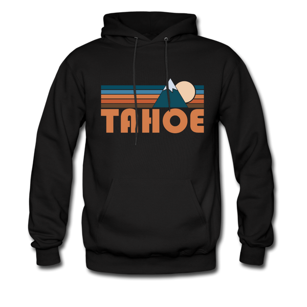Tahoe, California Hoodie - Retro Mountain Tahoe Crewneck Hooded Sweatshirt - black