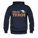 Tahoe, California Hoodie - Retro Mountain Tahoe Crewneck Hooded Sweatshirt - navy