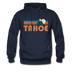 Tahoe, California Hoodie - Retro Mountain Tahoe Crewneck Hooded Sweatshirt - navy