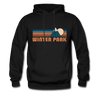 Winter Park, Colorado Hoodie - Retro Mountain Winter Park Crewneck Hooded Sweatshirt - black