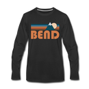 Bend, Oregon Long Sleeve T-Shirt - Retro Mountain Unisex Bend Long Sleeve Shirt - black