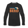 Bend, Oregon Long Sleeve T-Shirt - Retro Mountain Unisex Bend Long Sleeve Shirt - black