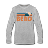 Bend, Oregon Long Sleeve T-Shirt - Retro Mountain Unisex Bend Long Sleeve Shirt - heather gray