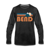Bend, Oregon Long Sleeve T-Shirt - Retro Mountain Unisex Bend Long Sleeve Shirt - charcoal gray
