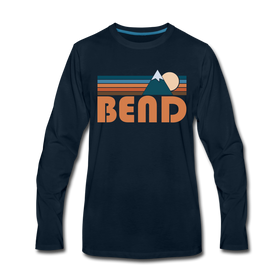 Bend, Oregon Long Sleeve T-Shirt - Retro Mountain Unisex Bend Long Sleeve Shirt