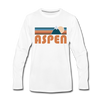 Aspen, Colorado Long Sleeve T-Shirt - Retro Mountain Unisex Aspen Long Sleeve Shirt - white