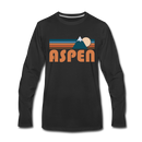 Aspen, Colorado Long Sleeve T-Shirt - Retro Mountain Unisex Aspen Long Sleeve Shirt - black