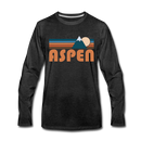 Aspen, Colorado Long Sleeve T-Shirt - Retro Mountain Unisex Aspen Long Sleeve Shirt - charcoal gray