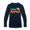 Aspen, Colorado Long Sleeve T-Shirt - Retro Mountain Unisex Aspen Long Sleeve Shirt - deep navy