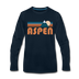 Aspen, Colorado Long Sleeve T-Shirt - Retro Mountain Unisex Aspen Long Sleeve Shirt - deep navy