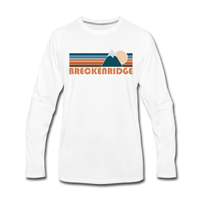 Breckenridge, Colorado Long Sleeve T-Shirt - Retro Mountain Unisex Breckenridge Long Sleeve Shirt - white