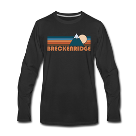 Breckenridge, Colorado Long Sleeve T-Shirt - Retro Mountain Unisex Breckenridge Long Sleeve Shirt - black